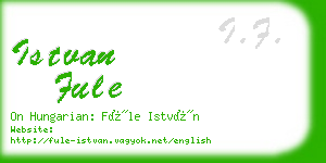 istvan fule business card